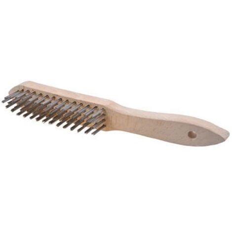 Cepillo manual con 4 hileras de acero recto y cuerpo de madera tipo soldador filamento Ø 0.35 mm Osborn 0041152134