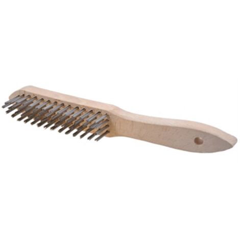 Cepillo manual OSBORN con 5 hileras de acero Ø 0.35 mm y cuerpo de madera de haya