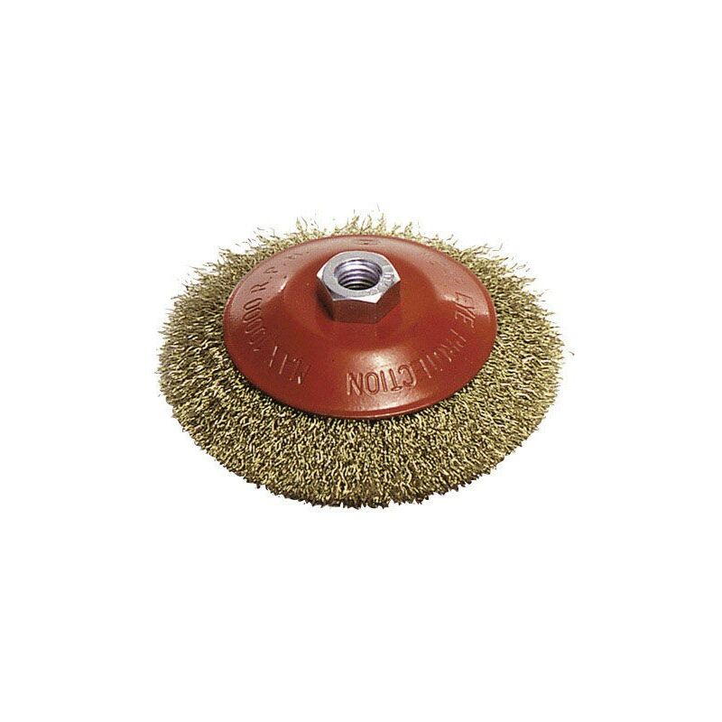 

Cepillo acero m14 latonado oblicuo 100x10 mm.