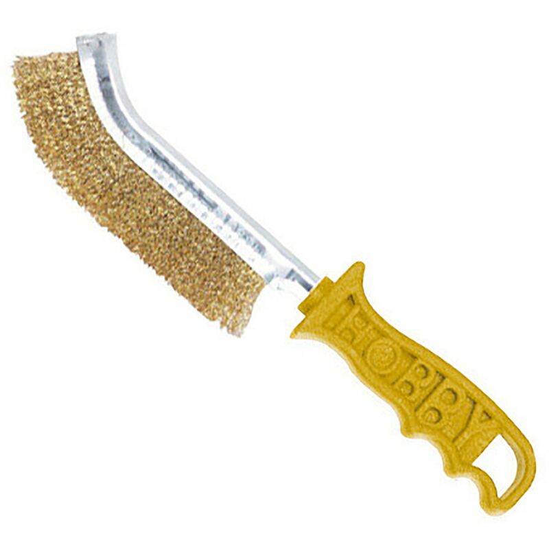 

Cepillo manual acero laton mango amarillo