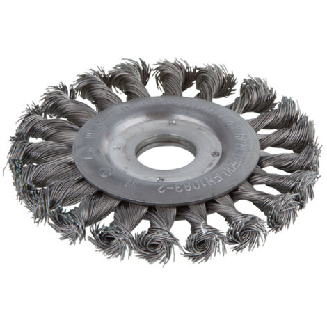 Cepillo metálico de disco trenzado, taladro 22,2 mm Ø 115 Ø115 22,2 mm