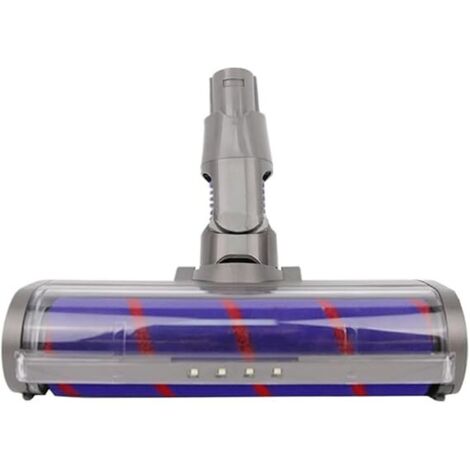 Cepillo motorizado para aspiradoras – Compatible con Dyson V6 Animal Pro/DC44/DC45/DC62 – Diseño anti-ruido con LED – Para suelos de madera y moquetas (Gris claro)