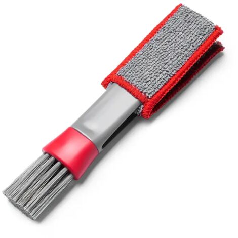 Cepillo multiusos para limpiar rejillas de ventilación del aire acondicionado del coche, accesorios del coche, cepillo multiusos para interiores, cepillo de limpieza, rojo.