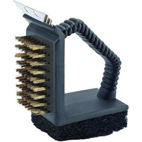 Cepillo para barbacoa Sandri, mini combinado, 3 funciones