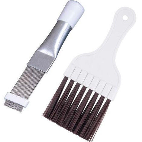 Cepillo para Condensador de Aire Acondicionado, 2 Piezas, Limpiador de Láminas, Cepillo para Aire Acondicionado, Cepillo de Limpieza para Radiador de Aire Acondicionado