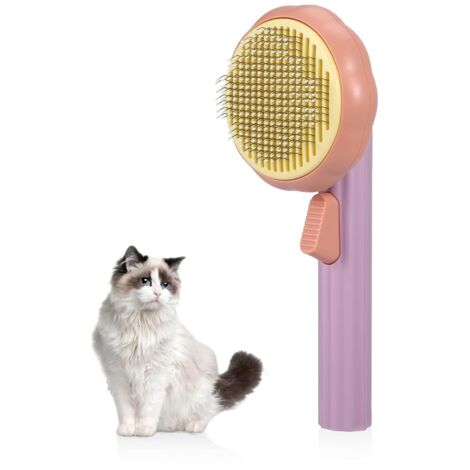 Cepillo para el cuidado de perros y removedor de pelo de gatos, cepillo para el cuidado de mascotas para eliminar pelos sueltos y enredos.