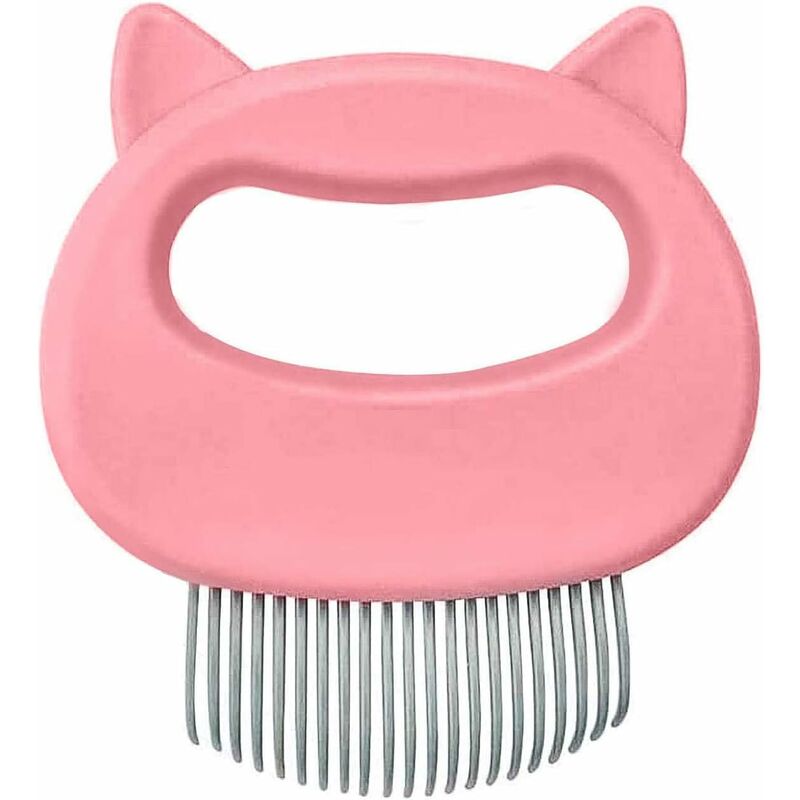 

Cepillo para gatos peine para gatos, peine de masaje para gatos, cepillo para perros, peine para mascotas y cepillo de masaje (rosa) - Litzee