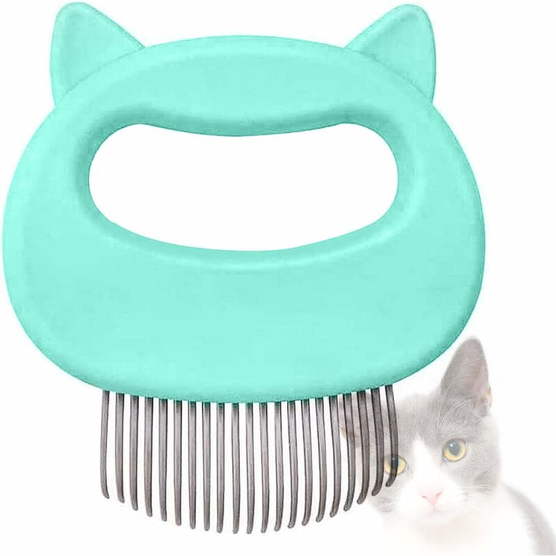 

Cepillo para gatos peine para gatos, peine de masaje para gatos, cepillo para perros, peine para mascotas y cepillo de masaje (verde) - Litzee