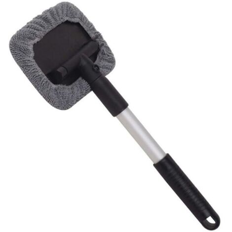 Cepillo para limpiar parabrisas, cepillo para lavar ventanas de coche con mango extensible, almohadilla de microfibra, cepillo antivaho giratorio de 180 grados.