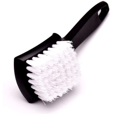 Cepillo para llantas, cepillo para limpiar cubos de rueda, detalles de ruedas de coche, accesorios de limpieza, blanco y negro, herramienta para limpiar neumáticos de coche, blanco