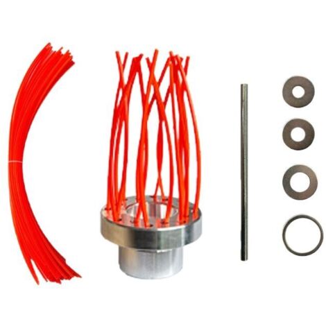 Cepillo para malezas para desbrozadora, accesorio para desbrozadora, cabezal de corte universal de aluminio, con hilo de corte de nailon Radical