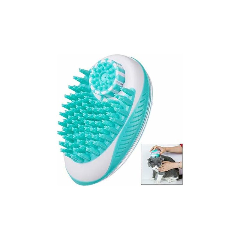 

Cepillo para mascotas cepillo de peine de ducha de aseo para masajes para mascotas de perros y gatos - Litzee