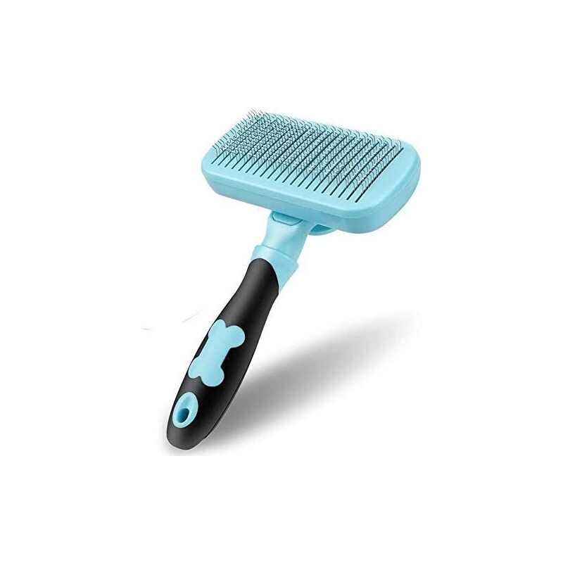 

Cepillo para mascotas para perros y gatos Peine de baño para mascotas autolimpiante, herramienta de aseo para mascotas - Limpieza con 1 clic,A
