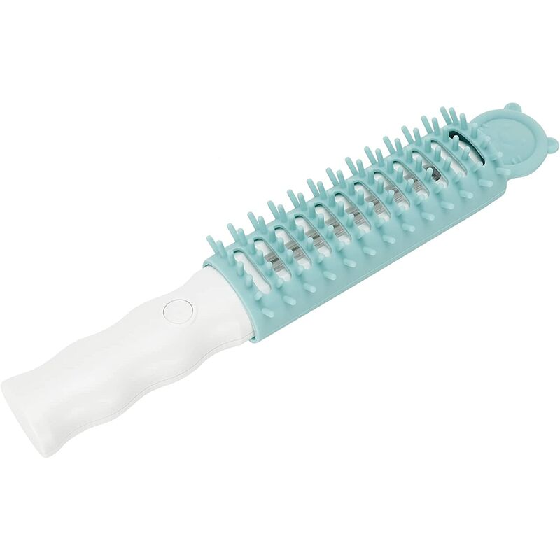 

Cepillo para mascotas Peine, Peine para mascotas Luz LED Potente removedor de pelo para mascotas Potente peine antiácaros para gatos Deshedding para