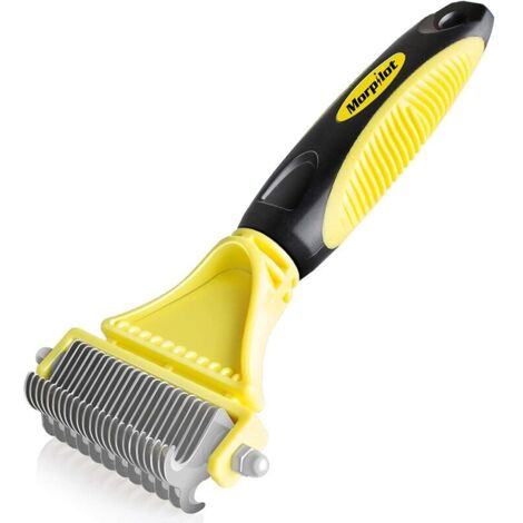 Cepillo para perros, cepillo para gatos, peine profesional para desenredar el pelo de perros y cepillo para perros de pelo largo, rastrillo para el cuidado de perros y gatos que reduce eficazmente la 