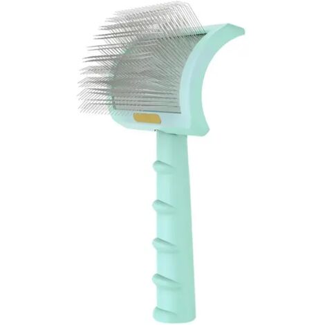 Cepillo para perros, peine, aguja para quitar el pelo, cepillo para gatos, peines, herramienta de masaje y aseo, accesorios de limpieza para perros y gatos, verde