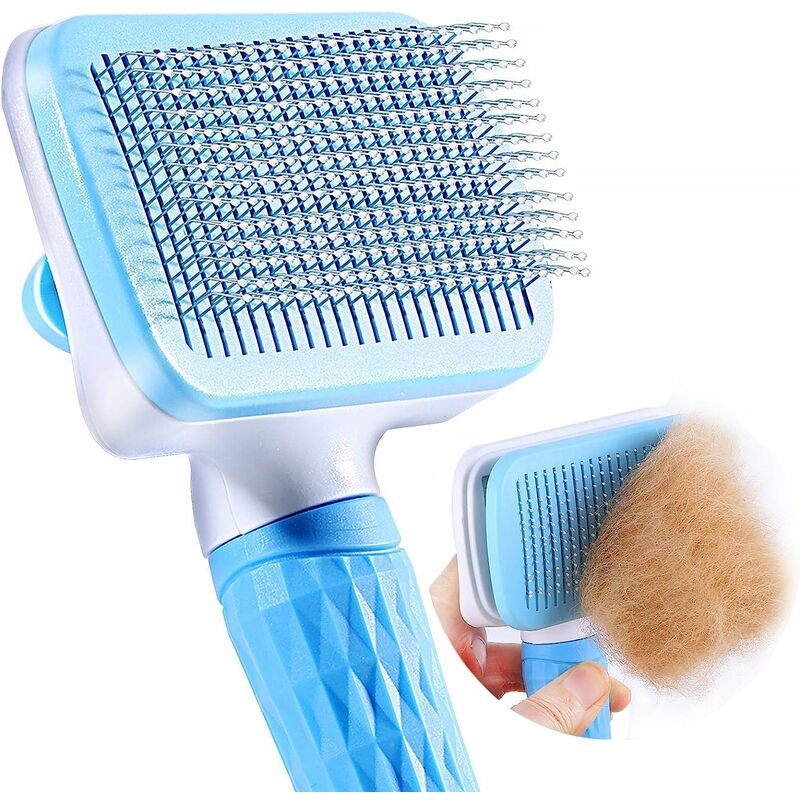 

Abcrital - Cepillo para perros y gatos, Cepillo autolimpiante de pelo muerto para gatos y perros, Eliminación eficaz de hasta el 95% del pelo muerto