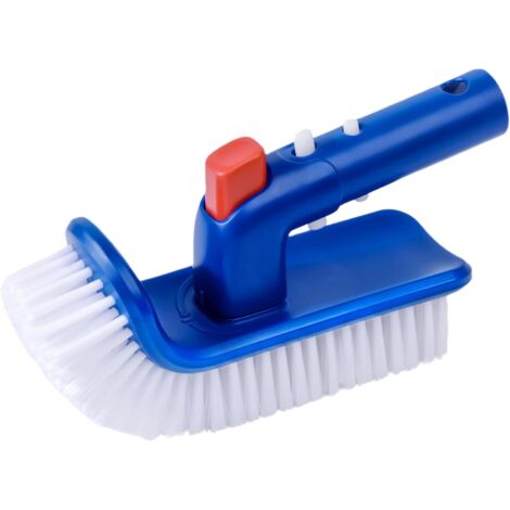 Cepillo para piscinas con mango giratorio de 180 grados, ideal para limpiar spas, baños, suelos y cocinas.