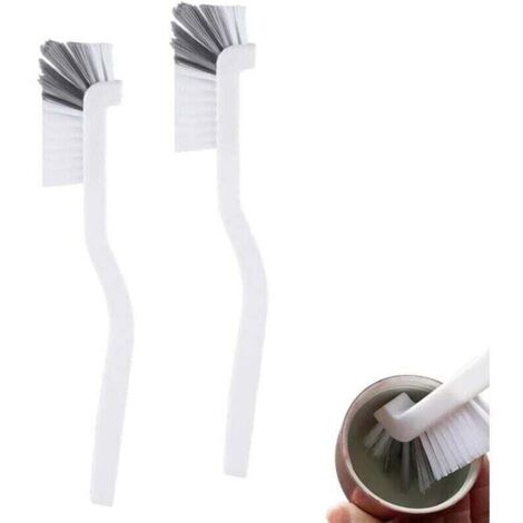 Cepillo para platos - 2 cepillos multiusos para limpiar botellas, XU, cepillo para botellas, cepillo para tazas de café, mango largo y curvo, cepillo para limpiar botellas de agua, multiusos - KZQ