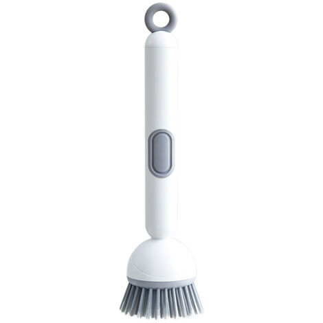 Cepillo para platos con dispensador de jabón, cepillo de limpieza de cocina, herramienta para limpiar ollas, sartenes, fregaderos, vasos, baños y diversas superficies.