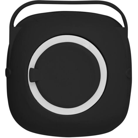 CEPILLO PARA PLATOS NEGRO CON RECIPIENTE PARA LÍQUIDO INCORPORADO