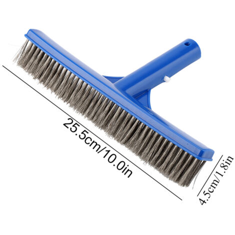 Cepillo profesional ManoMano de metal y nailon para piscinas, jacuzzis y estanques – dimensiones 25,5 cm x 4,5 cm con orificio de montaje