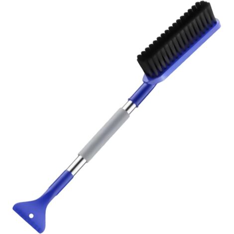 Cepillo quitanieves para coche, cepillo para parabrisas de coche, cepillo para nieve, cepillo para parabrisas de coche con rascador para quitar y limpiar la nieve (azul)