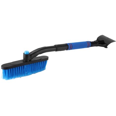 Cepillo quitanieves para coche, rascador de hielo multifuncional 2 en 1, extensible de 55 a 70 cm, desmontable, azul, para SUV y camiones.