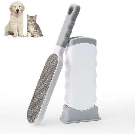Cepillo quitapelos para perros y gatos - Cepillo mágico reutilizable para quitar el pelo de mascotas (sofá, ropa, coche, cama) (paquete de 2)