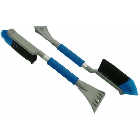 Cepillo Rascador de Hielo para Coche, 52 cm, herramienta para quitar nieve, mango antideslizante, mango de aluminio, raspador de 10 cm, cepillo de 17 cm, alta calidad