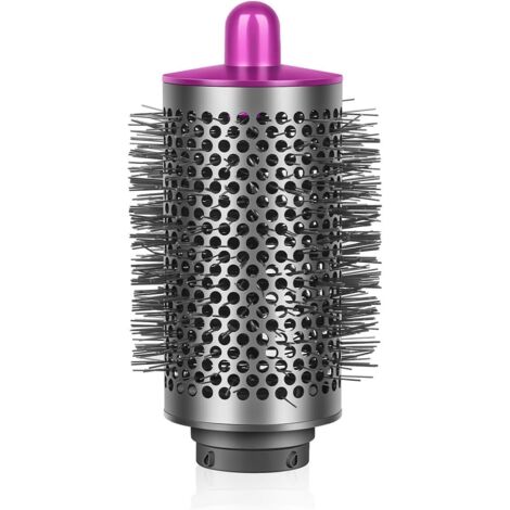 Cepillo redondo grande compatible con Dyson Multi-Styler, secador de pelo voluminizador diseñado para cabello largo (fucsia)
