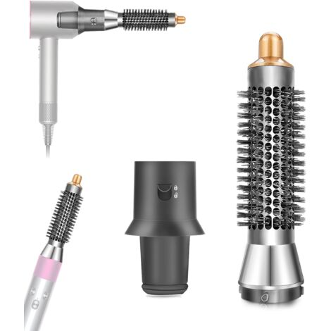 Cepillo redondo pequeño (20 mm) y adaptador para secador de pelo, compatible con Dyson Supersonic HD01, HD02, HD03, HD04 y HD08, y también compatible con Dyson Airwrap HS01/HS05.