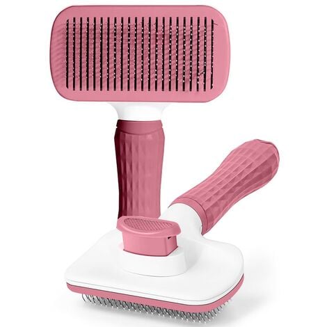 GNCPETS CEPILLO ROSA PARA MASCOTAS DE PELO LARGO Y CORTO CON SISTEMA DE CLIC PARA ATRAPAR PELOS ELIMINA EL PELO DE TU MASCOTA CON FACILIDAD CEPILLO PARA PERROS Y GATOS DE PELO LARGO Y CORTO CON SISTEMA DE