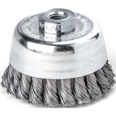 Cepillo taza con abrazadera alambre acero trenzado 484217  Lessmann