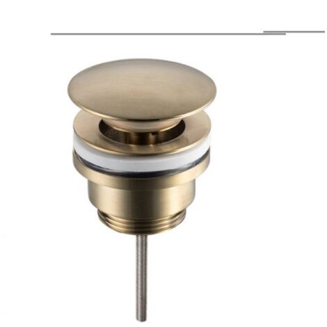 Cepillo universal para desagüe de lavabo dorado mate con efecto rebote