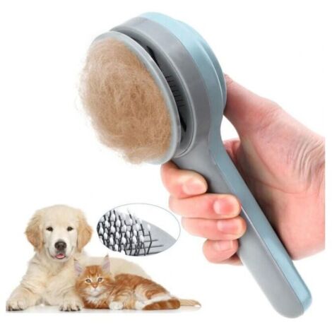 Cepillo y peine para perros, cepillo para gatos, cepillo para gatos, cepillo autolimpiante para gatos, elimina el subpelo, cepillo para perros, cepillo