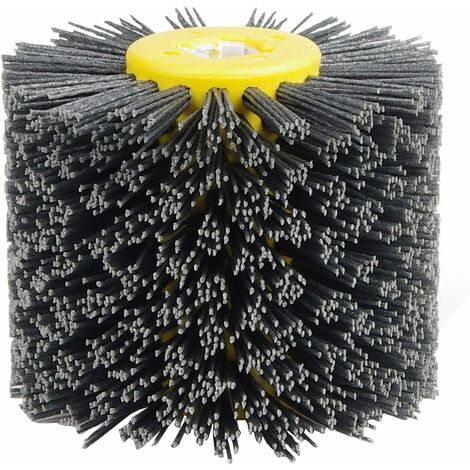 Cepillos abrasivos n.° 120 Rueda de pulido Rueda de alambre abrasivo Diámetro 120 mm Negro (n.° 120)