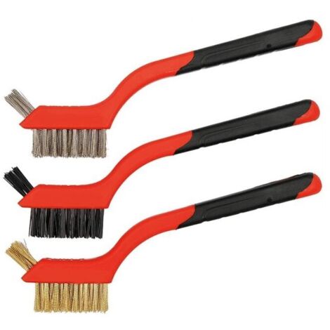 Cepillos de alambre, cepillos de alambre pequeños para limpiar óxido, suciedad, abrasión de pintura y áreas de difícil acceso con limpieza profunda.