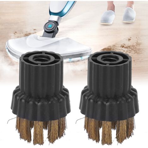 Cepillos de cobre de repuesto para Steam Mop X5 – 2 piezas, negro/amarillo, plástico/cobre, duraderos