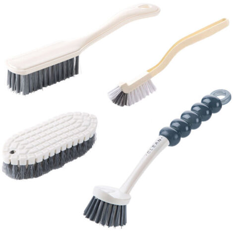 Cepillos de limpieza de cocina flexibles con rascador, para esquinas, prácticos para limpiar cocinas, suelos y piscinas.