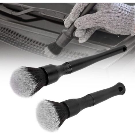 Cepillos de limpieza para coche, cepillos para detalles de coche, cepillos para detalles de motor, salpicadero, rejillas de ventilación e interior, 2 unidades