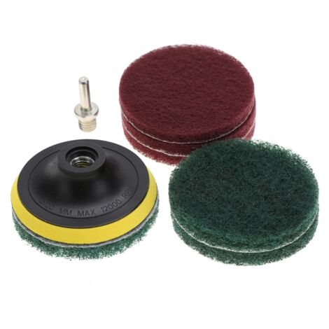 Cepillos de limpieza para taladro, juego de 6 almohadillas de nailon, para limpiar azulejos y pulir metales.