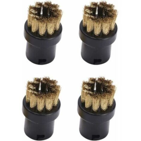 Cepillos de limpieza redondos de repuesto para Kärcher SC1 a SC7 – Paquete de 4 unidades en cobre, compatibles con vapor.
