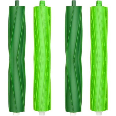 Cepillos de repuesto compatibles con Roomba series E, I y J – 4 unidades, material ecológico, ideal para suelos y mascotas.