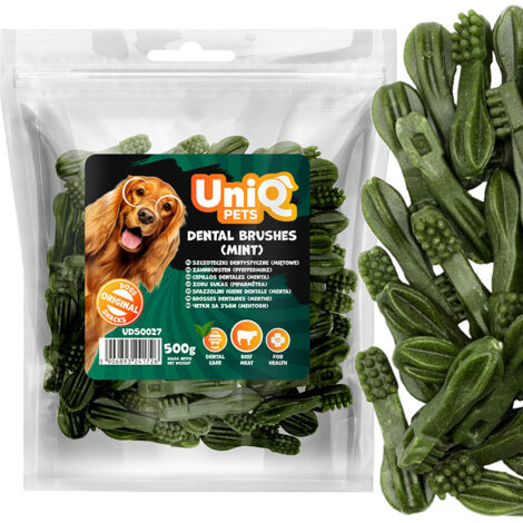Cepillos dentales UniQ Pets sabor menta, 500 g