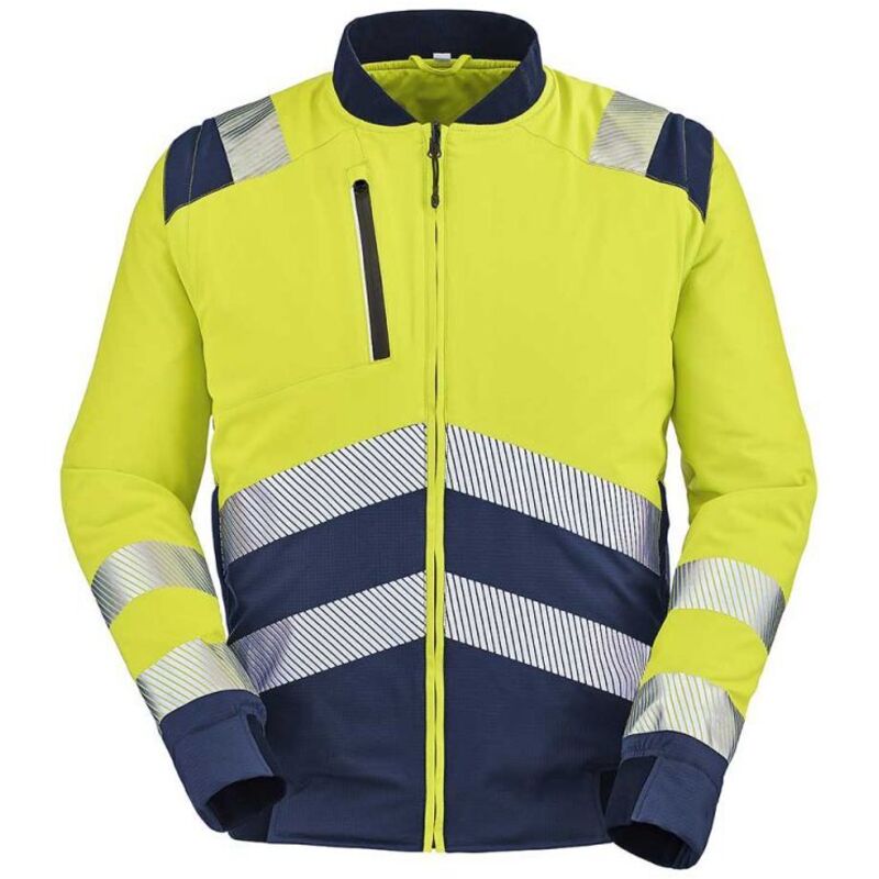 Blouson teddy alpilles jaune fluo/bleu marine 3XL