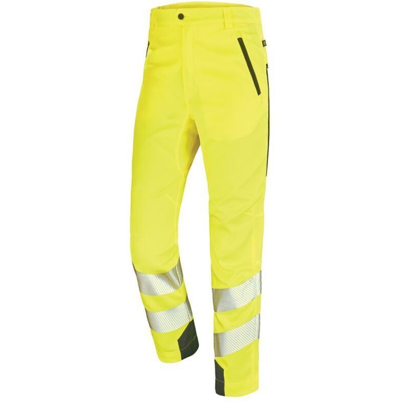 Pantalon stretch ete fluo safe jaune fluo/dark blue xl - FR(52-54)