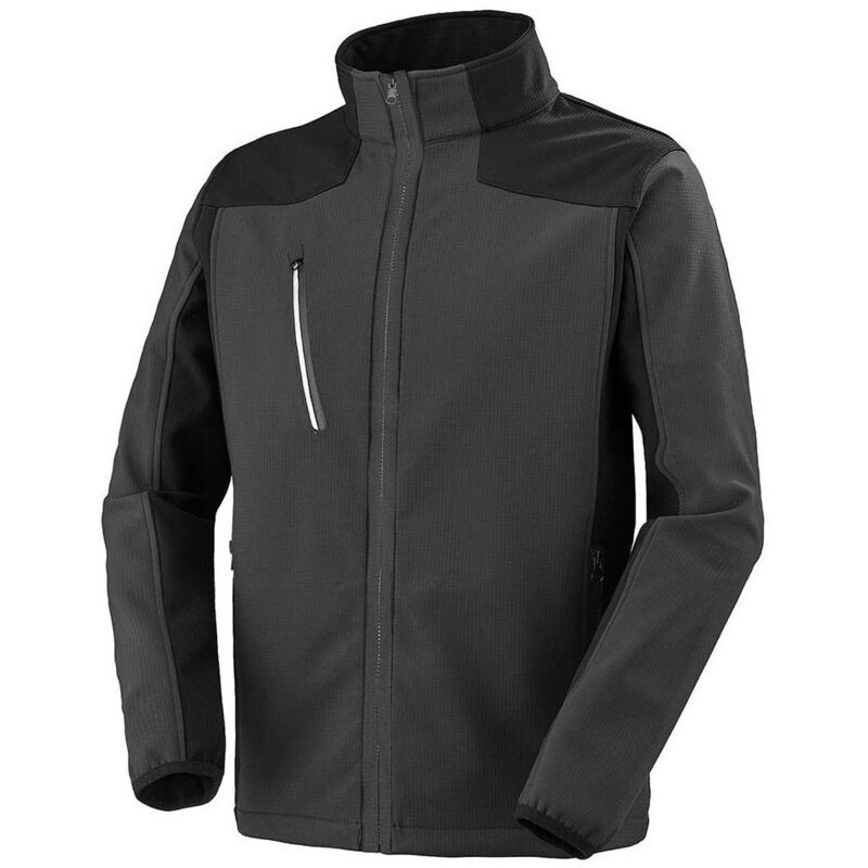 Veste softshell caucase gris charcoal/noir s