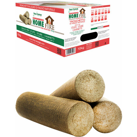 Pack Tronchetti in Legno Ecologico Kekai 10 kg per Camini, Stufe e Caldaie