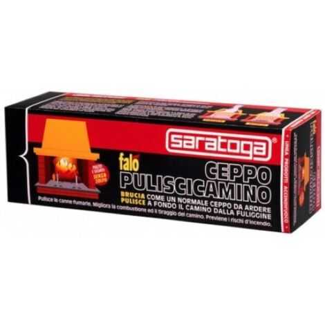 Ceppo Puliscicamino Falò SARATOGA Pulisci Camino Stufa a Legna e Pellet 1,20 Kg